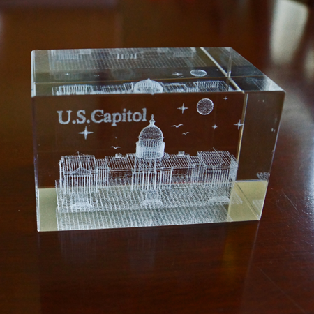 US Capitol Glass Paperweight