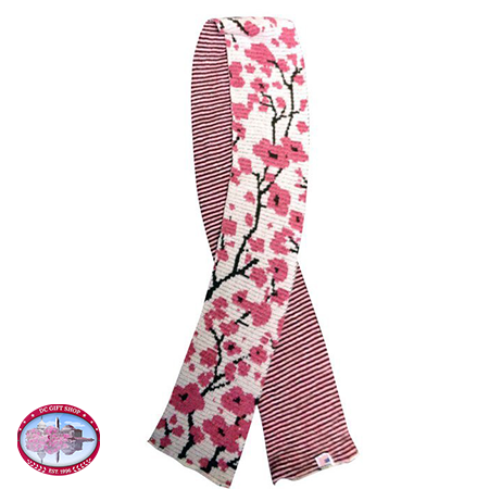 National Cherry Blossom Cotton Scarf