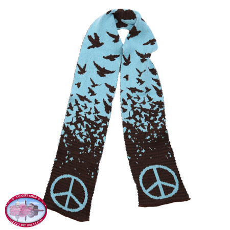 USA Made Peace Birds Scarf