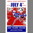 July 4th 2018 Uncle Sam Birthday Print