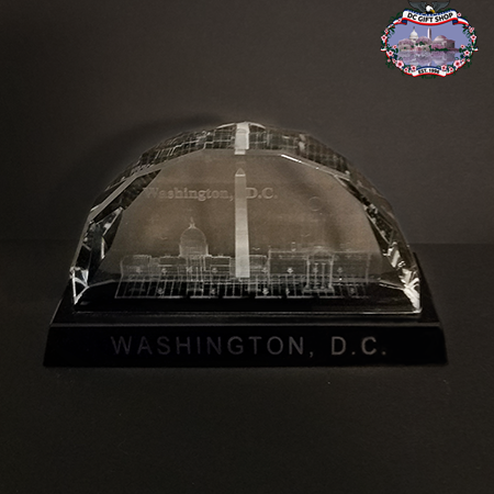 Washington DC 3D Laser Glass Landmarks Paperweight