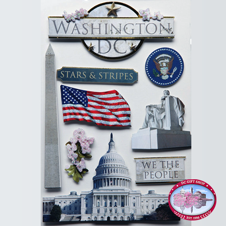 Washington DC 3D Sticker Set