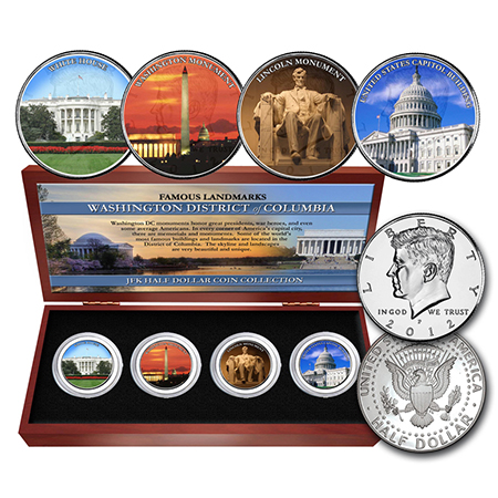 Washington DC Landmarks Four Coin Set