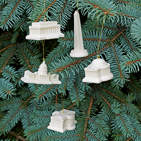 Washington DC Landmarks Ornament Set