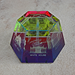 Washington DC Rainbow Glass Hexagon Paperweight