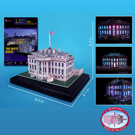 White House 3D Puzzle With Base And Lights