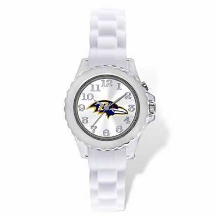 Youth NFL Baltimore Ravens Flash White Strap Watch